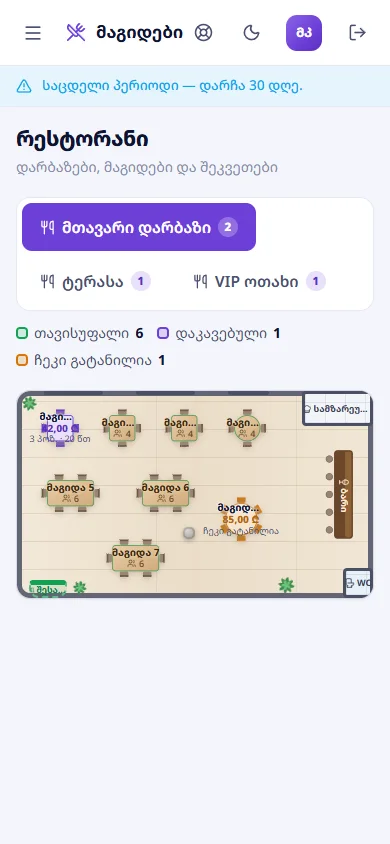 ტელეფონი: დარბაზის გეგმა